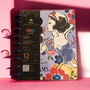 Disney Princess Snow White Floral Cover Planner - Blue, Yellow, Red, Pink